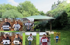 Umgebung der Schule am Neuen Teich Lübz und Schüler*innen