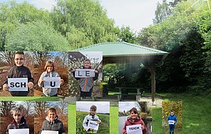 Schule am Neuen Teich Lübz Umgebung der Schule am Neuen Teich Lübz und Schüler*innen